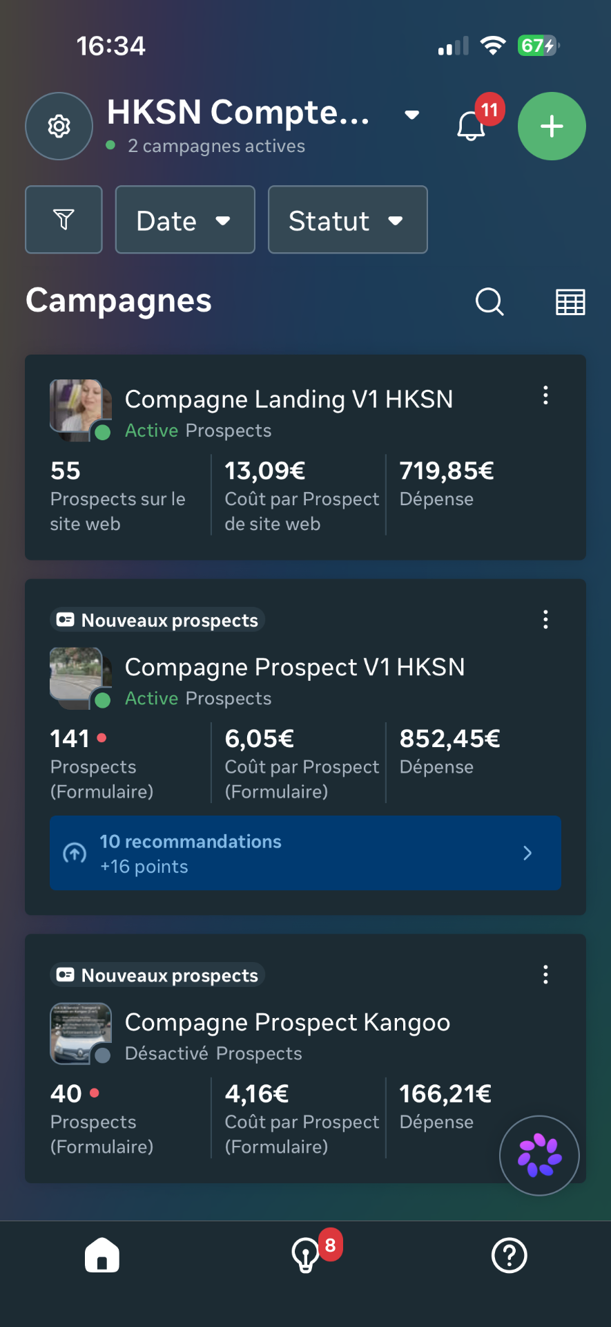 Des campagnes qui tournent au quotidien